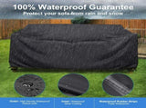Waterproof Garden Bench Cover for 2 Seater Bench Black, 199 x 107 x 82 cm V1237-ZY-818-120