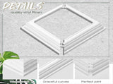 4x4Inch Vinyl Post Skirt-White Base Cover Trim for Wood and Posts,Deck Porch Column,Stair Rails-Set V1370-AZ4-11684