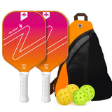 Gradient Orange Fiberglass Pickleball Paddle Set - USAPA High-Rebound Dual Rackets , 4 V888-ELOSUNG49802