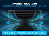 POLYCOOL 130L 750W Evaporative Air Cooler, Commercial Industrial Grade, Remote Control, Purifier, V219-COLCECPY13KA