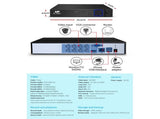UL-tech CCTV Security System 8CH DVR 8 Cameras 1TB Hard Drive CCTV-8C-8D-BK-T