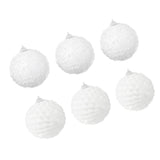 6Pcs Xmas Tree Snowball Ornaments Pendant Decor Foam Wedding Decoration Scene Props 10cm White V1294-YM0901-3115240094511