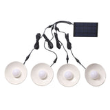 Solar Pendant Lights 4 Heads IP65 Waterproof Warm White Shed Lights with Remote Control for Outdoor V1294-YM0706-3119230109611