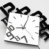 Modern Diamond Wall Clock Creative 3D Design Silent Quartz Wall Clock for Living Room, Bedroom, V1107-CS-KTGZ