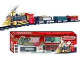 Christmas Train Set Electric Steam Locomotive Train with Lights Music Battery Operated Tracks V1294-YM0717-10352992