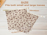 2 Pack Beeswax Bread Bags for Sourdough,Reusable Cotton Beeswax Bag for Homemade V1258-DP02-WO-218