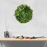 Slimline Flowering White Artificial Green Wall Disc UV Resistant 50cm V637-DP8880002