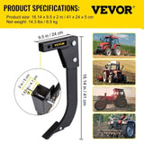 Hitch Mounted Ripper, 40.6cm Shank Length Box Scraper Shank, 4 Hole Site Box Blade for Tractor, 2 V952-PTQLTYCHSBD1609FFV0