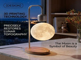 Levitating Moon Lamp with 15W Wireless Charger 3D Printed Lunar Sphere, Real Wood Base, 3 Ambient V1341-ZY-U67UZGBL-TREND3COLOR7COLORR