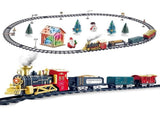 Christmas Train Set Electric Steam Locomotive Train with Lights Music Battery Operated Tracks V1294-YM0717-10352992
