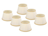 6Pcs Small Lamp Shade Clip On Drum Lampshade Cloth for Chandelier Candle Bulbs Lighting Accessories V1294-YM0703-3119230010711