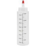 24-Pack 8 Oz Condiment Squeeze Bottles with Red Tip Cap - Plastic Squirt Bottle for Ketchup, Sauces, V1192-AZ-W-22751