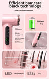 White Wireless Hair Dryer with Cold & Hot Air, Portable Large-Capacity Rechargeable Ionic Dryer, V888-ELOSUNG13683