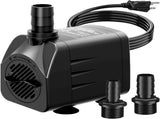 400GPH Submersible Water Pump, Ultra Quiet Fountain Pump for Ponds, Aquariums, Fish Tanks and V1188-CYX-DP-04