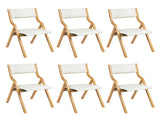 Levede 6x Dining Chairs Foldable PU Beige CH1099-2-BGX3
