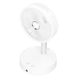 Mini Shake Head Fan Portable Folding Telescopic Electric Fan for Home Office OutdoorWhite V1294-YM0901-3113210043811
