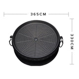 Portable Butane Stove Gas Burner Black with Korean BBQ Stone Grill Plate Round GASBURNERBLACKWITHSTONEROUND