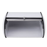 Bread Bin Bread Box Bread Holder Storage Container With Small Window for Kitchen Countertop White V1294-YM0521-3117230095612
