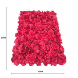 Artificial Flower Wall Backdrop Panel 40cm x 60cm Romantic Red V637-DP11988288