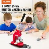 VEVOR Maker Machine, 25mm Badge Punch Press Kit, Children DIY Gifts Pin Maker, V952-BJSKXZ25MM500NLRQV0