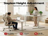Artiss L-Shape Standing Desk Sit Stand Up Height Adjustable Electric Motorised White HASD-ET262DL-WH-AB