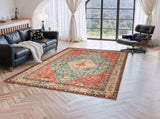 Marlow Floor Rug Vintage Polyester Washable Area Rugs FR2038-160X120-RD-AU