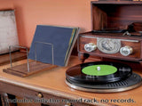 Vinyl Record Storage Holder Adjustable Solid Wood Record Stand for Albums 50-75 LP Vinyl Rack V1294-YM0901-H49311WO