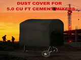 210D Cement Mixer Protective Cover, Outdoor Equipment Rain Shield, Heavy Duty Oxford Waterproof UV V1107-119-87150-BLK-210D