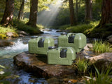 Green 20L container, camping storage, outdoor hydration, Australian camping gear, robust V1347-132-56960