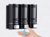 3 Chamber Shower Soap Dispenser Liquid Soap Dispenser Wall Mounted for Shampoo Conditioner Body Wash V1192-AZ-W-24394