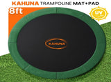 Kahuna 8ft Replacement Trampoline Safety Pad Cover and Jumping Spring Mat - Green KAH-PDMAT-08-GN