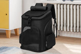 Expandable Large Cat Backpack Carrier for Small Pets - Black V1263-JX-6221
