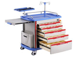 5 Tiers Lab Carts, Lab Utility Cart with 5 Drawers & 4 Silent Wheels, Mobile Medical Cart with PP V952-SYSTCECKFLS4VNN2DV3