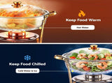 5-Star Chef 5L Chafing Dish Set 2-Pack, Food Warmer Catering Server Buffet CD-5L-DBL-SS