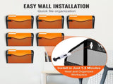 File Wall Rack, Six-Piece 1 Pocket Mesh Wall File Holder, Wall Mounted Magazine Mail Paper & V952-WJBGJHSWJSWS3167AV0