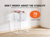 Acrylic End Table, C-Shaped Lucite Side Table, Clear Acrylic Side Table for Drink, Food, Snack used V952-YKLBZXTMSDGZUGWAPV0