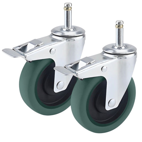 SOGA 2X 4" Heavy Duty Polyurethane Swivel Castor Brake Wheels FC1511WHEELSBREAKX2