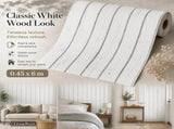 Self Adhesive Vintage Wall Covering 0.45x6M, Nordic White Maple Grain, Bedroom Renovation V1221-XM-LB1754-GM62
