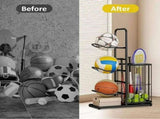 CARLA HOME Ball Storage Rack - 3-Tier Sports Organiser V178-36520