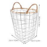 Woven Iron Wire Storage Basket for Bedroom, Stylish Organizer for Sundries, Clutter Holder & V1370-AZ4-14045