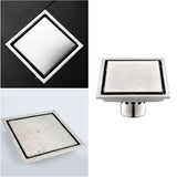 Invisible Floor Drain Stainless Steel Sink Floor Drain Deodorant for Bathroom 1Set V1369-AZ3-W-20183
