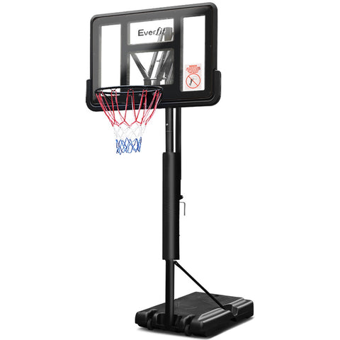 Everfit 3.05M Basketball Hoop Stand System Adjustable Height Portable Pro Black BAS-HOOP-305-BK