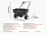 Push Lawn Spreader, 3.6m Spreading Width, Broadcast Spreader with 36.3kg Load Capacity & 10 in V952-TCSBJ80LBS12D3MUC001V0