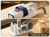 i.Pet Pet Grooming Kit Vacuum Dog Cat Hair Dryer Remover Clipper Brushes Cleaning PET-DRYER-7IN1-WH