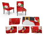 Christmas Tablecloth Chair Covers Set for Home Kitchen Dining Room Festive DecorationRed Santa Claus V1294-YM0901-3117200150211