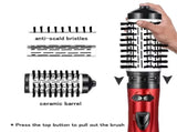 2-in-1 Pink Automatic Rotating Hot Air Styler - Multifunctional Hair Dryer V888-ELOSUNG39702