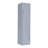 Grey Two-Door L-shaped Office Gym Shed Storage Lockers V63-835121