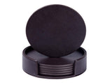 6Pcs Faux Leather Marble Coasters Cup Mat Pad Holder Placemat Dining Table Decor- G V1263-JX-519