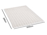 DreamZ Throw Blanket Fluffy Bubble Sofa Blanket Washable 200x240cm White BK1026-200X240-WH-AU