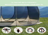 Large 3m Pop Up Screen House Tent, 6-8 Person Mosquito Shelter,,Easy 60-second setup camping V1337-P6-KSBF-U6KS